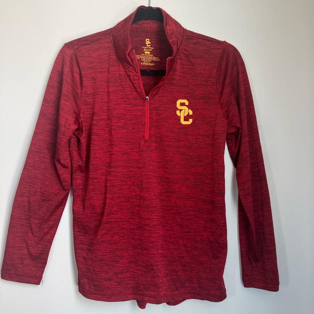 Men's Red Quarter-Zip Shirt